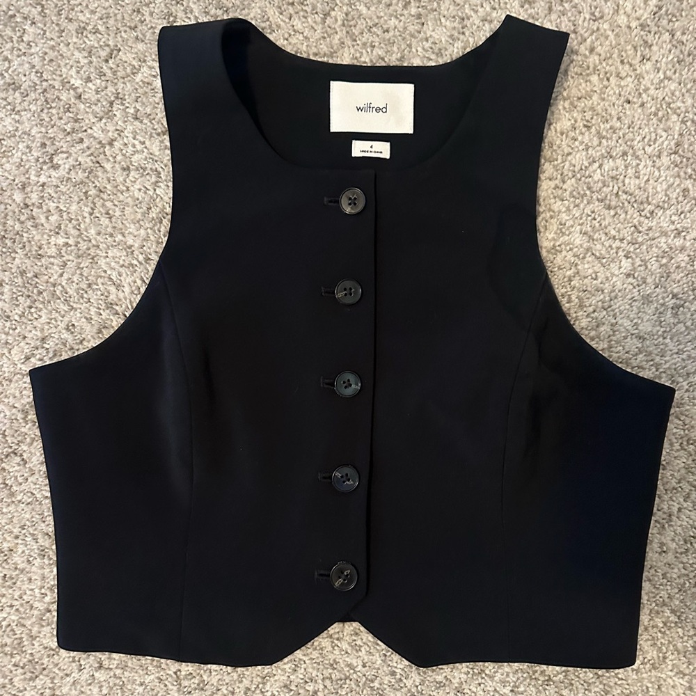 Wilfred Black Sleeveless Bustier Blouse